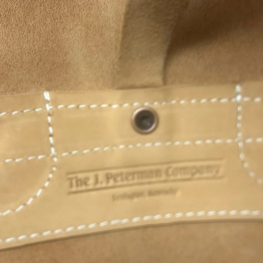 J. Peterman Co. British Tan Saddle leather bag